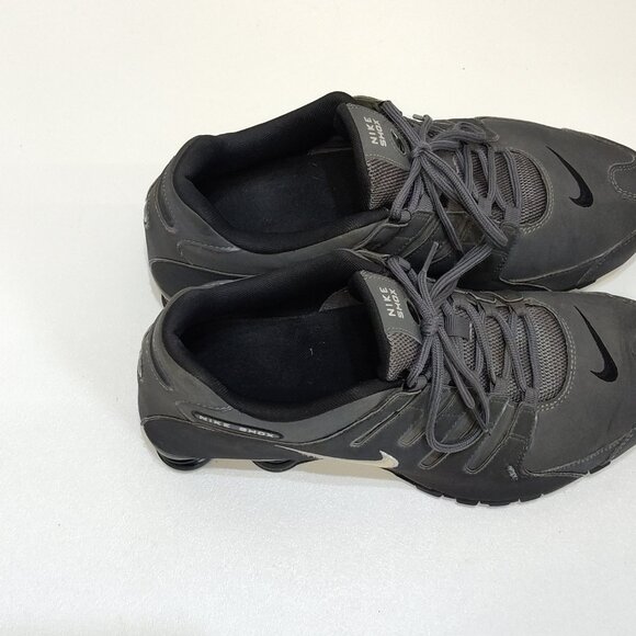 Nike Shox NZ Dark Gray 378341-059 NuBuck Upper Athletic Shoes Mens 12 Cushioned - Picture 7 of 11